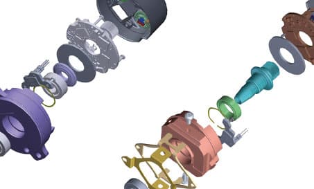 Disegno esploso di un encoder